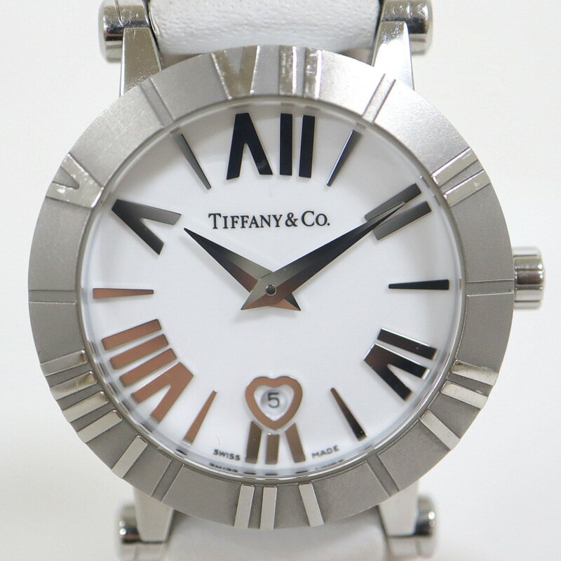 【TIFFANY&Co.】ティファニー アトラスドーム デイト ホワイト文字盤 SS×QZ Z1300.11.11A20A41A【中古】【代金引換不可】/br4668md