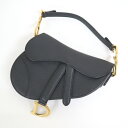 【Christian Dior】クリスチャンディオール サドルバッグミニ ブラック×ゴールド金具 カーフレザー M0447CWV.900【中古】【代金引換不可】...