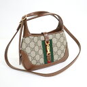 【GUCCI】グッチ ジャッキー1961 ミニバッグ ベージュ×ブラウン GGスプリームキャンバス×レザー 637092【中古】【代金引換不可】/kt12810...