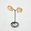 【CHANEL】シャネル フェイクパール ラウンド イヤリング ヴィンテージ ゴールド GP【中古】【代金引換不可】/md11369tg