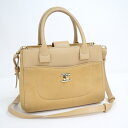【CHANEL】シャネル ネオエグゼクティブトートスモール 2WAYバッグ レザー ベージュ×ゴールド金具 A69929【中古】【代金引換不可】/hm11187...