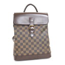 【LOUIS VUITTON】ルイヴィトン ソーホー リュックサック ダミエ ブラウン×ゴールド金具 N51132【中古】【代金引換不可】/md13129kw