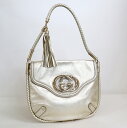 【GUCCI】グッチ インターロッキングG ワンショルダーバッグ 167732 ゴールド レザー【中古】【代金引換不可】/tg1311