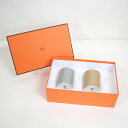 【HERMES】エルメス マグ モザイク24 ヴァンキャトル マグカップ2set ゴールド プラチナ【中古】【代金引換不可】/md17828br
