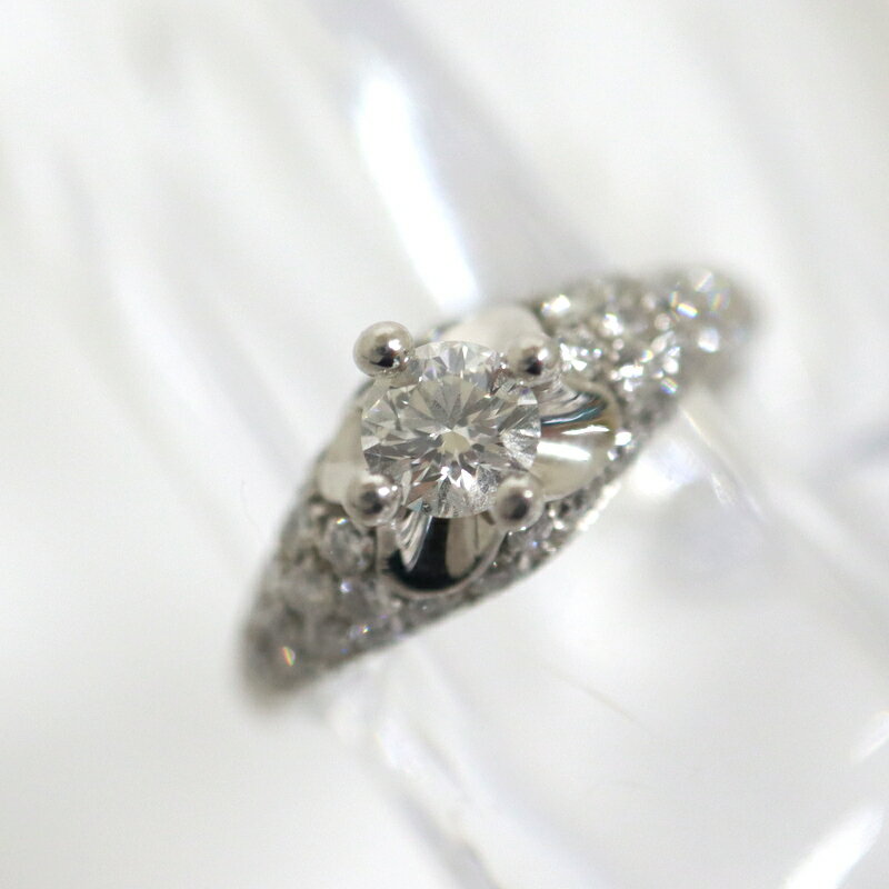 【BVLGARI】ブルガリ コロナ ソリテールリング 45357 8.5号 Pt950 4.8g【中古】【代金引換不可】/kt13725ar