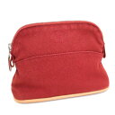 【HERMES】エルメス ボリードポーチ ミニミニ ルージュアッシュ キャンバス【中古】【代金引換不可】/hm10817ik(4)