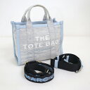 【MARC JACOBS】マークジェイコブス ザ・トート ザ・サマー・ミニ ショルダーバッグ キャンバス×ブルー H017M02PF21【中古】【代金引換不可】...