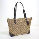 【COACH】コーチ トートバッグ シグネチャー ブラウン F29958【中古】【代金引換不可】/kt12969ng