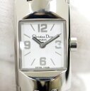 【Christian Dior】クリスチャン ディオール ディオリフィック 腕時計 クォーツ SS×白文字盤 D96-100【中古】【代金引換不可】/md15820kw