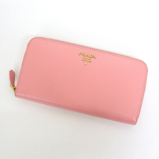 【PRADA】プラダ ラウンドファスナー長財布 ピンク 型押しレザー【中古】【代金引換不可】/kt13046ik 【PRADA】プラダ ラウンドファスナー長財布 ピンク 型押しレザー【中古】【代金引換不可】/kt13046ik