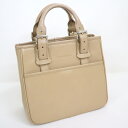 【BURBERRY】バーバリー ハンドバッグ ノバチェック レザー ベージュ×シルバー金具 YD4244・42【中古】【代金引換不可】/tm08550kw