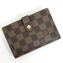 【LOUIS VUITTON】ルイヴィトン ポルトフォイユ ヴィエノワ 二つ折り財布 ダミエ エベヌ N61663 MI1008【中古】【代金引換不可】/ar1120