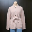 【S.Ferragamo】サルヴァトーレ・フェラガモ カシミヤ・カーディガン ベルト付き カシミヤ100% ピンク #S【中古】【代金引換不可】/br4791a...