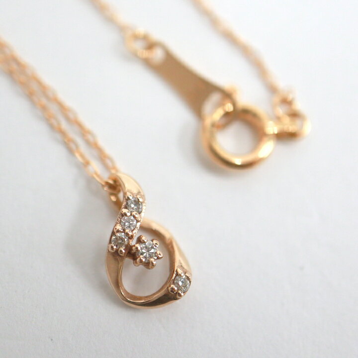 【Samantha Tiara】サマンサ・ティアラ ペンダント・ネックレス K18PG D:0.03ct 40.0cm 0.9g 152040460..