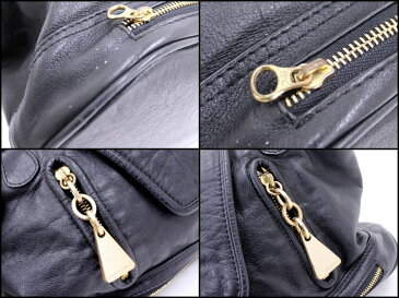 【SEE BY CHLOE】フリンジ付き レザー2WAYショルダーバッグ ブラック/セミショルダー シーバイクロエ【中古】/kw0138/※代引き不可※