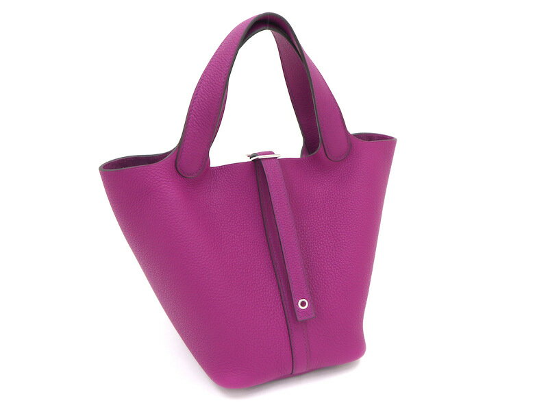 【HERMES】【未使用】 『エルメス ピコタンロックPM/18』 《トリヨンモーリス×アネモネ×C刻印/2020年×シルバー金具》 ハンドバッグ 紫/パープル/レザー【中古】【代金引換不可】/hm02426mnのサムネイル