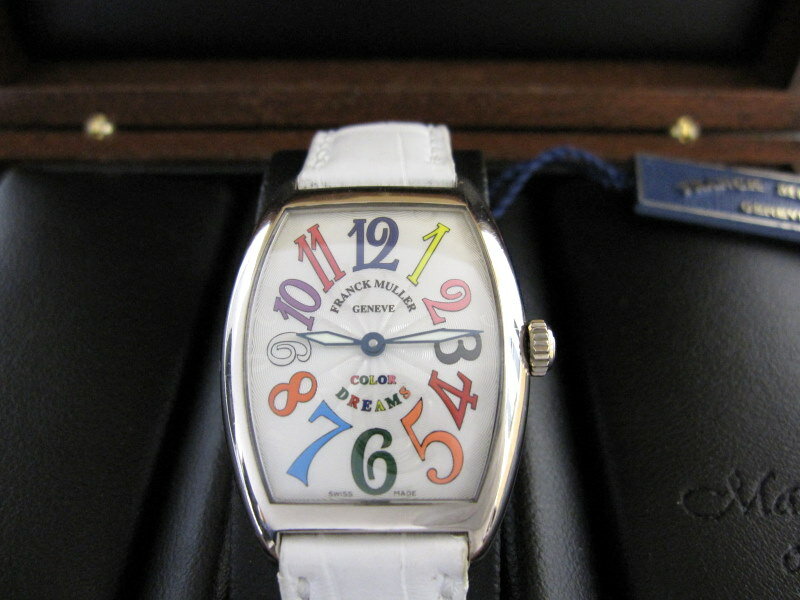 FRANCK MULLER フランクミュラー カラードリーム 7502QZ　ホワイトゴールド×クロコベルト　白 ホワイト　腕時計【中古】のサムネイル