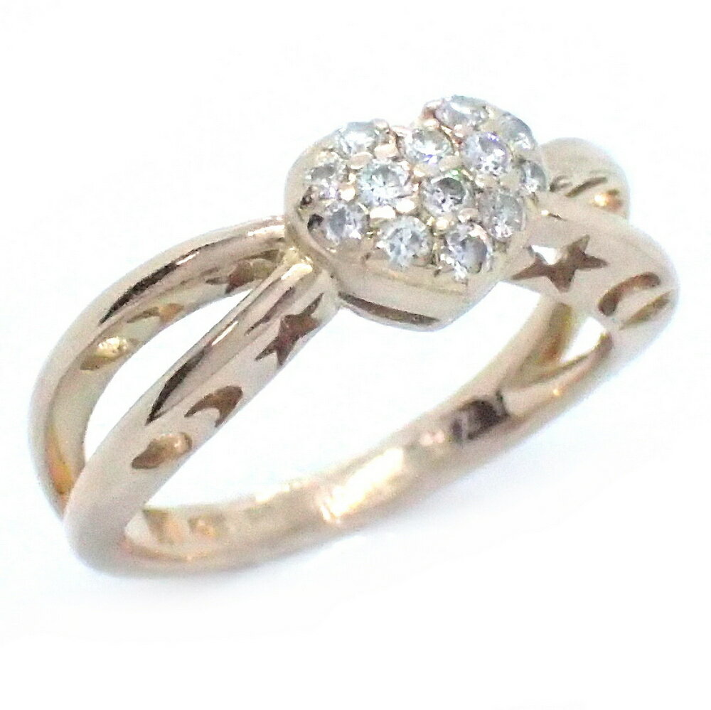 【★美品・メンテナンス済み★】Ponte Vecchio　ポンテヴェキオ『K18PG ダイヤモンドリング』9号/ハート/指輪/ジュエリー/アクセサリー/ポンテヴェッキオ　29752k023.2　＠【中古】のサムネイル