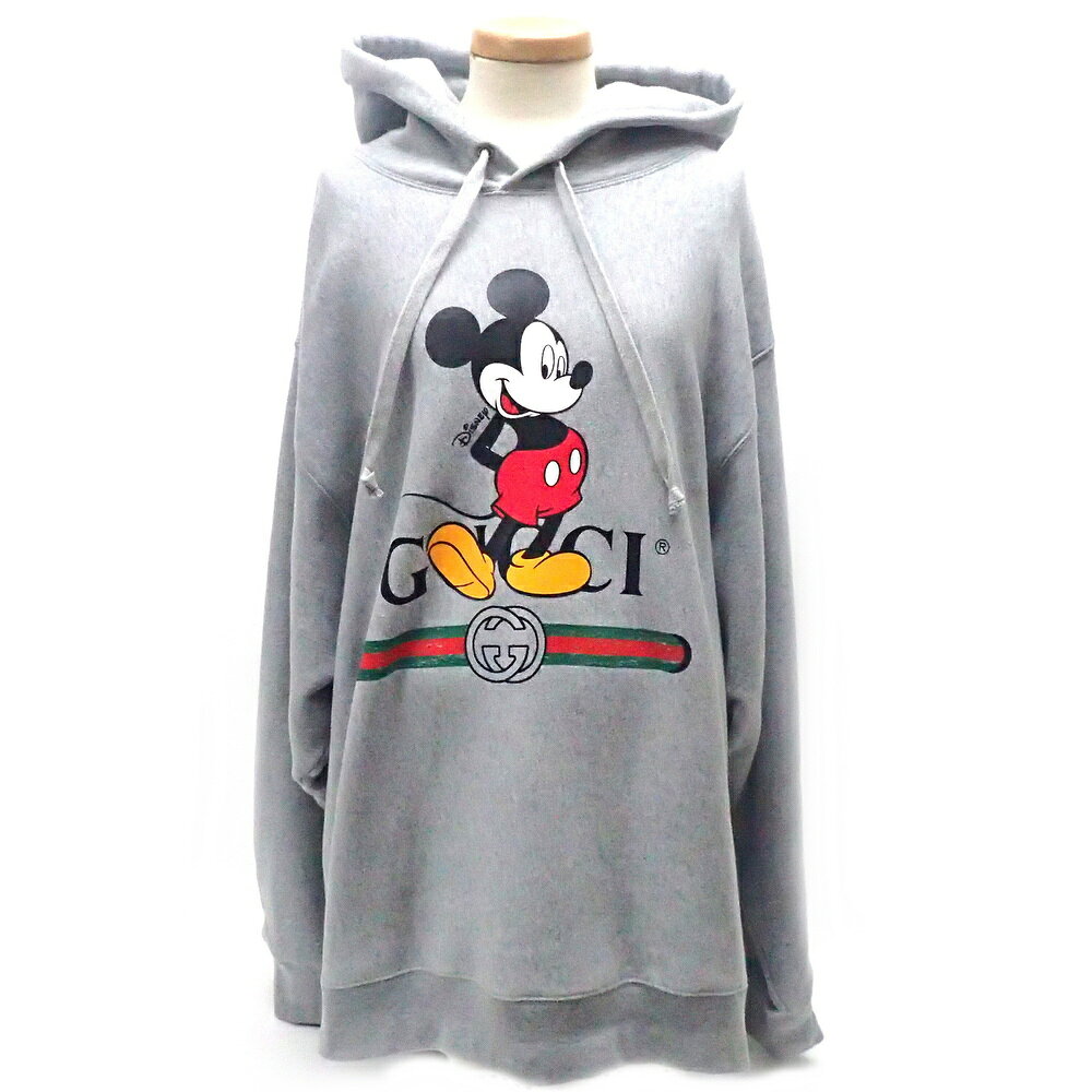 【★良品★】GUCCI/グッチ『パーカー《ディズニーコラボ》』604218 XJB68 1093/サイズ：XXL/グレー/ミッキー/レディース/メンズ/アパレル【★セレブ愛用★】　30535k0221 ＠【中古】のサムネイル