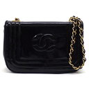 【★CHANEL★】 シャネル『ミニ チェーンショルダーバッグ』 ブラック×パテントレザー×ゴールド金具/チェーンバッグ/スモールレザー/エナメル/レディース/CC/COCO/ココマーク/ポシェット/斜め掛けショルダー 37072k024.5 @【中古】