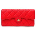【★CHANEL★】 シャネル キャビアスキン クラシックロングフラップウォレット 『2つ折り長財布』《ピンク×シャンパンゴールド金具》 A80758/AP0241/マトラッセ/札入れ/カードケース/革/レザー/ 37196k024.5 @【中古】(4)