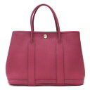 【★HERMES★】エルメス 『ガーデンパーティTPM』 《トスカ×シルバー金具×ネゴンダ×□O刻印(2011)》 ハンドバッグ/トートバッグ/レザー/パープ...