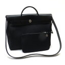 【★HERMES★】 エルメス 『メッセンジャーエールバッグ《39》』《ブラック×シルバー金具/トワルミリタリー×レザー(ヴァッシュハンター)/W刻印(2024...