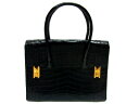 【★セレブ愛用★】《送料込》　HERMES エルメス　『ドラッグ 26』　ドラッグ ドゥ　PM　《ブラック(NOIR・黒）×クロコ ポロサス(Crocodile Porosus Lisse) ×○I刻印》　ハンドバッグ　セミショルダー　　13777　＠