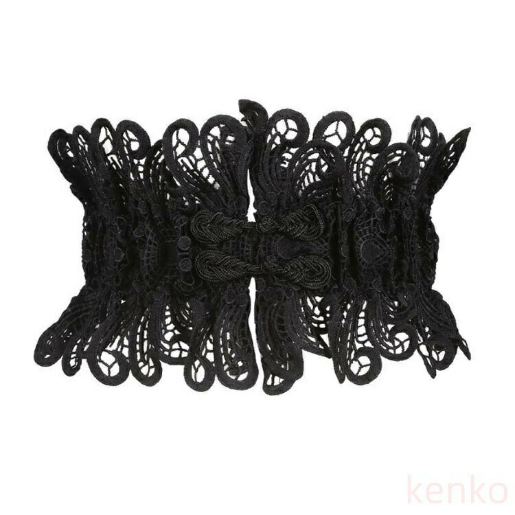 【送料無料】レディース 夏 レースベルト ワンピースベルト おしゃれ 韓国 太ベルト ゴムベルト ウエストマーク かわいい アクセサリー? 伸縮性 学生 無地のサムネイル