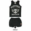 HYSTERIC MINIの定番アイテムがセットにしてお買い得になりました☆DEVILKINになりきれちゃうしっぽ付きブルマにキュートなタンクトップです。立体的なしっぽが可愛らしいこだわりのブルマです♪■ 商品名　【ヒステリックミニ】　DEVILIKIN タンクトップ ブルマ SET■ サイズ　70cm/80cm■ 素材　 コットン100％■ カラー　ブラック/レッド/ピンク/ホワイト×グレートップ/ブラック×レッド＊価格は本体価格となります。【HYSTERICMINI/ヒステリックミニ/HYSMINI/ヒスミニ/ひすみに/HYS/ヒス/ひす/ヒステリック/子供服/ヒステリックグラマー/新品/子供服/キャラクタ-】