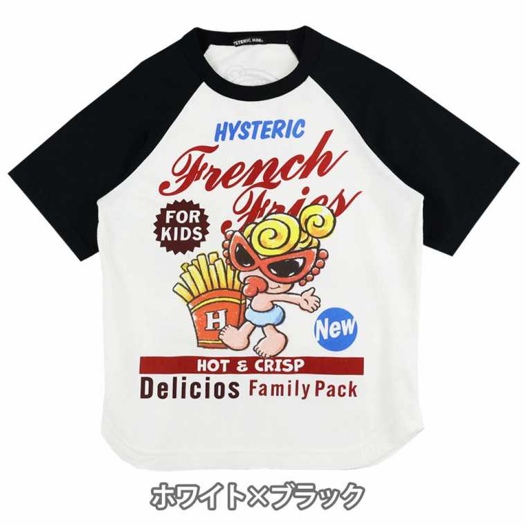 楽天ヒステリックミニヒスミニ HYSTERIC SWEETS&DELIプリント ラグラン半袖Tシャツ　105cm/110cm/120cm　プリントTシャツ