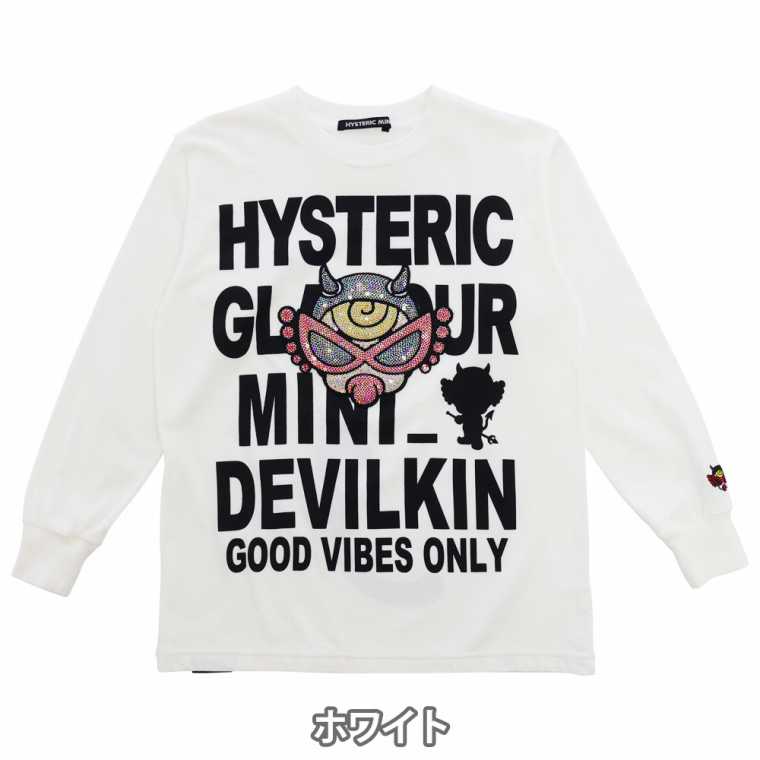 HystericMini　DEVILKIN スパンコール長袖Tシャツ