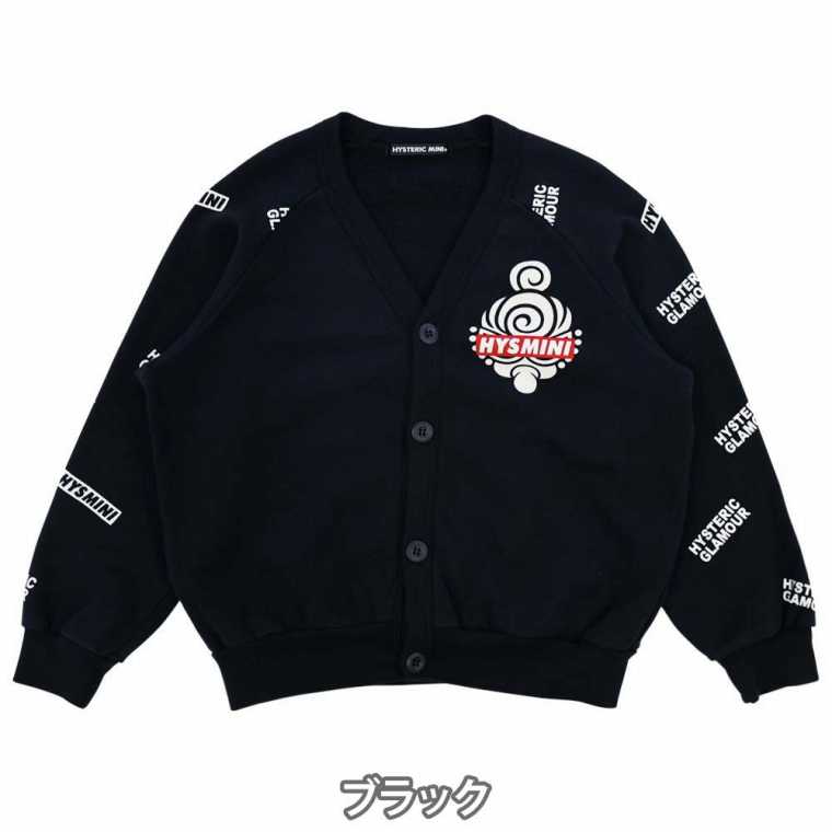 MY FIRST HYSTERIC マイファーストヒステリック　MINI DOLL BOX LOGO 裏毛カーディガン