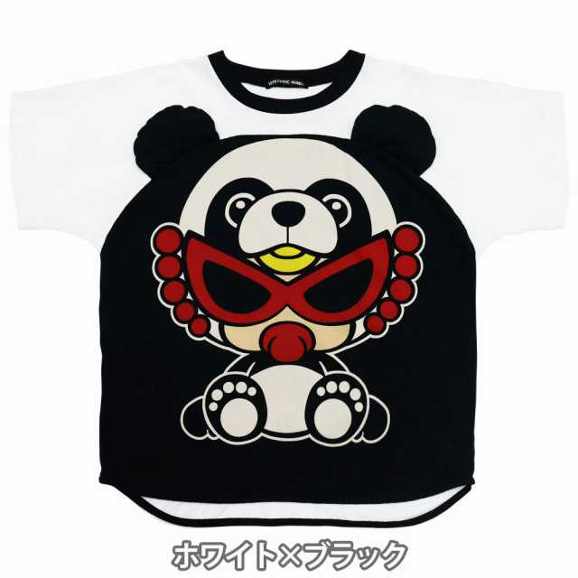 Hystericmini ヒステリックミニ　PANDA MINI フレンチスリーブ半袖Tシャツ