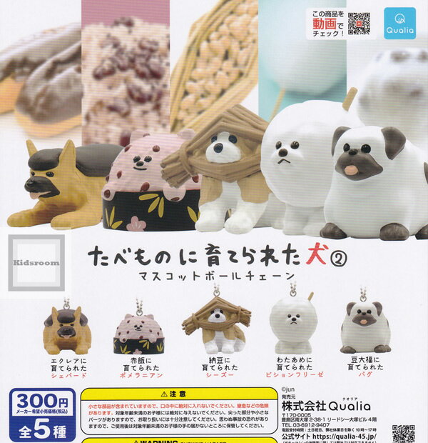 【コンプリート】たべものに育てられた犬2 マスコットボールチェーン ★全5種セットのサムネイル