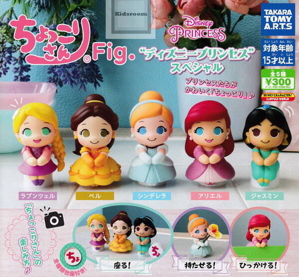 【コンプリート】ちょっこりさんFig. ディズニープリンセス スペシャル ★全5種セットのサムネイル