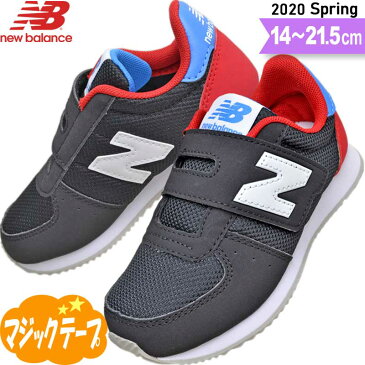 ニューバランス キッズ スニーカー 男の子 女の子 マジックテープ 子供 靴 new balance kids PV220 IV220 BR2 ブラック/レッド 14〜21.5