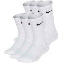 NIKE ナイキ 靴下 キッズ ソックス ジュニア メンズ レディース ソックス 6足 スクール 白 子供靴下 クルー ソックス ホワイト 6足セット 男の子 ...