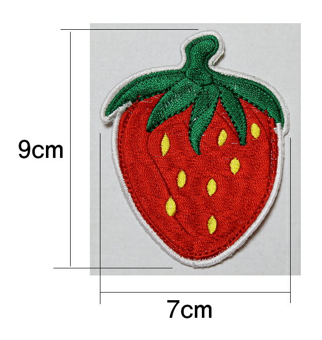 特大サイズ　イチゴ_Aワッペン　/　いちごワッペン