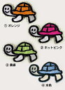 カメ_Aワッペン /お稽古バッグやスモックに!入園準備に!/刺繍ワッペン/アップリケ/アイロン接着