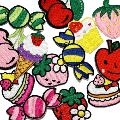 13種類の中から自由に選べるワッペン5枚セット/お稽古バッグやスモックに！入園準備に！/刺繍ワッペン/アップリケ/アイロン接着