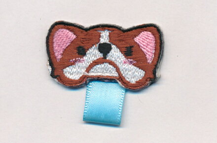 【名札付けワッペン】フレンチブルドッグ_Aワッペン　/制服や体操服スモックに！入園・入学準備に！/刺..