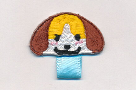 【名札付けワッペン】ビーグル_Aワッペン　/制服や体操服スモックに！入園・入学準備に！/刺繍ワッペン..