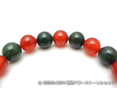 パワーストーンブレスレット ブラッドストーンAAAA(3月誕生日石)10ミリ レッドアゲ...
