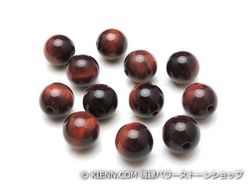 パワーストーン天然石ビーズ粒売り レッドタイガーアイAAAA(10月誕生日石)6ミリ 金運 ハンドメイド・手作りアクセサリー用 (11076)