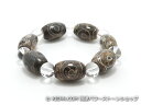 エスニックブレスレット・アジアンパワーストーン チベット天珠(三眼)AAAAナツメ玉14ミリ クリスタル(水晶)AAAAA最高品質(4月誕生日石)8ミリ 金運・...