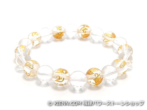 エスニックブレスレット・アジアンパワーストーン クリスタル(水晶)(六字真言)AAA(4月誕生日石)8ミリ クリスタル(水晶)AAAAA最高品質(4月誕生日石)...