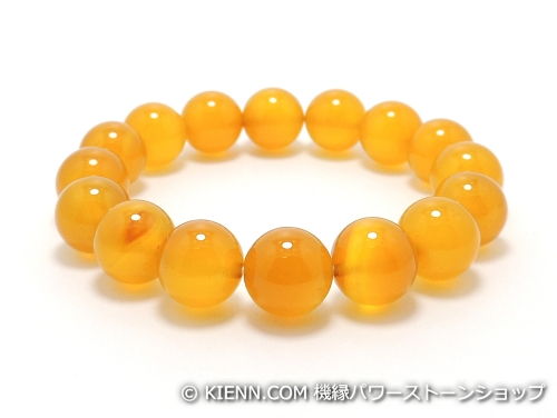 乐天商城 - パワーストーンブレスレット イエローカルセドニーAAAA10ミリ 対人関係 ワンカラーブレス [サイズ選べる][日本製][送料無料] (11690)