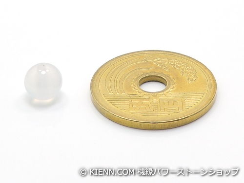 パワーストーン天然石ビーズ粒売り ホワイトカルセドニーAAAA(6月誕生日石)6ミリ 対人関係 ハンドメイド・手作りアクセサリー用 (11702)