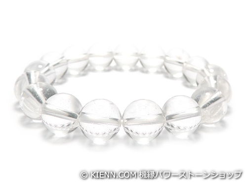 乐天商城 - パワーストーンブレスレット クリスタル(水晶)(クラック入り)(4月誕生日石)10ミリ 開運 ワンカラーブレス [サイズ選べる][日本製][送料無料] (11834)